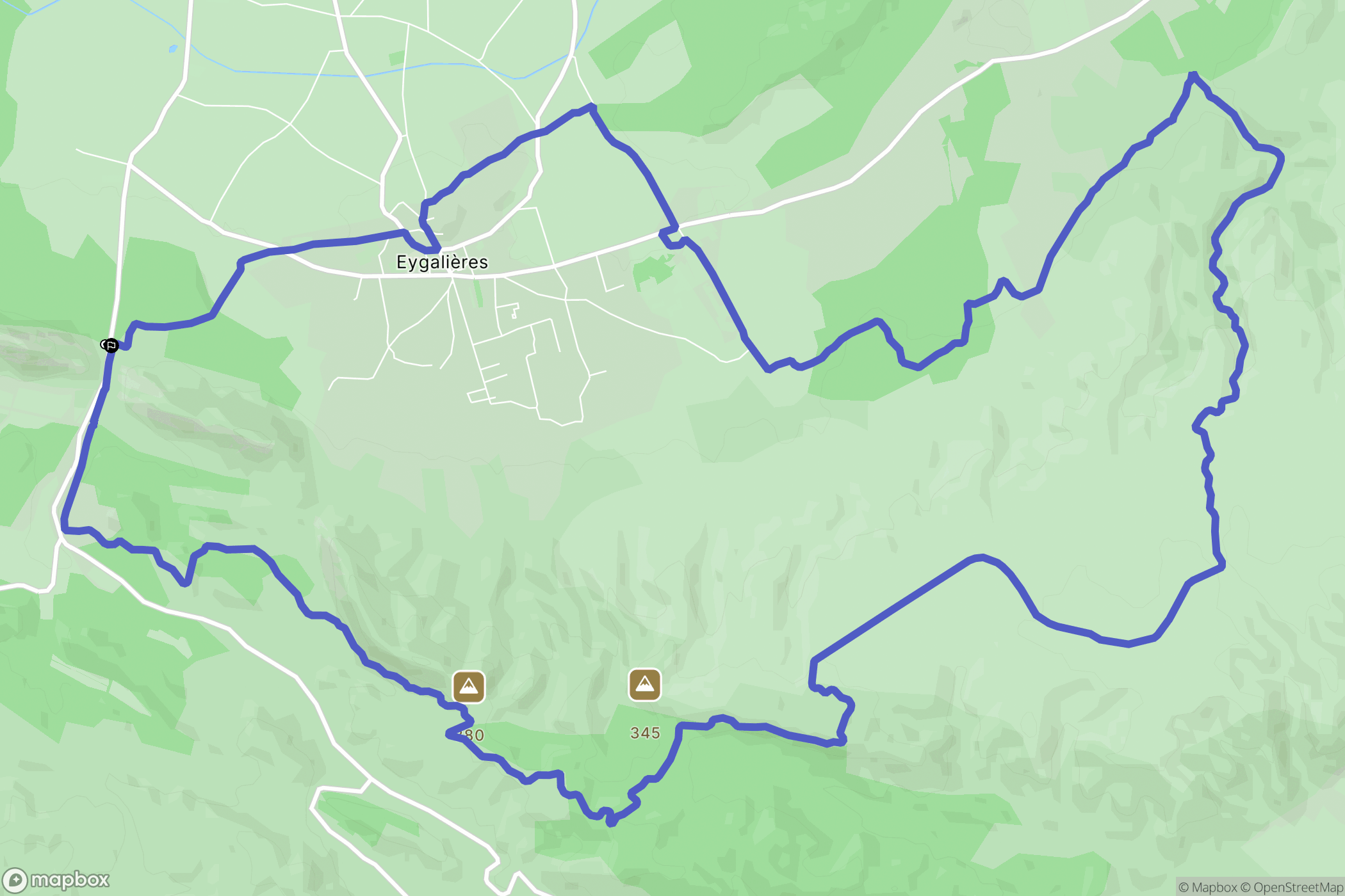 Saint-Rémy-de-Provence : carte du parcours de randonnée - France