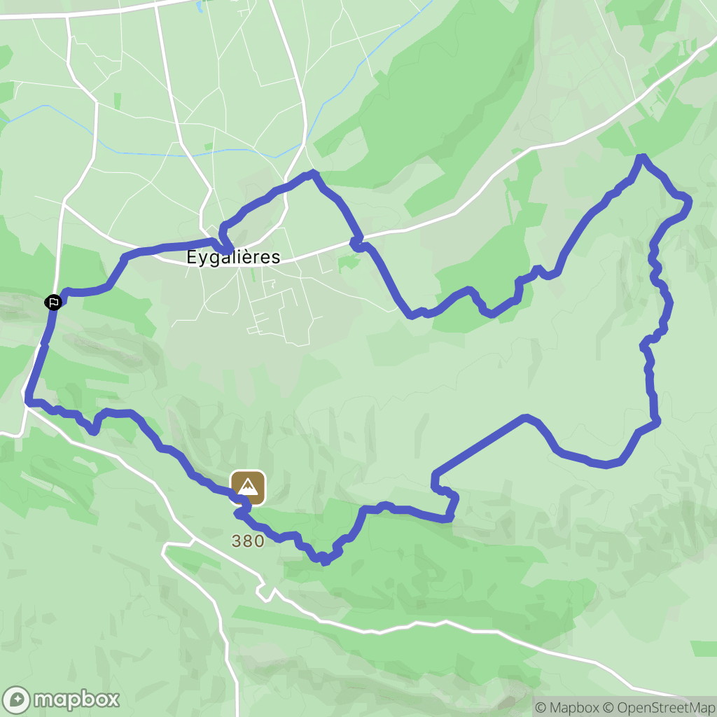 Saint-Rémy-de-Provence : carte du parcours de randonnée - France