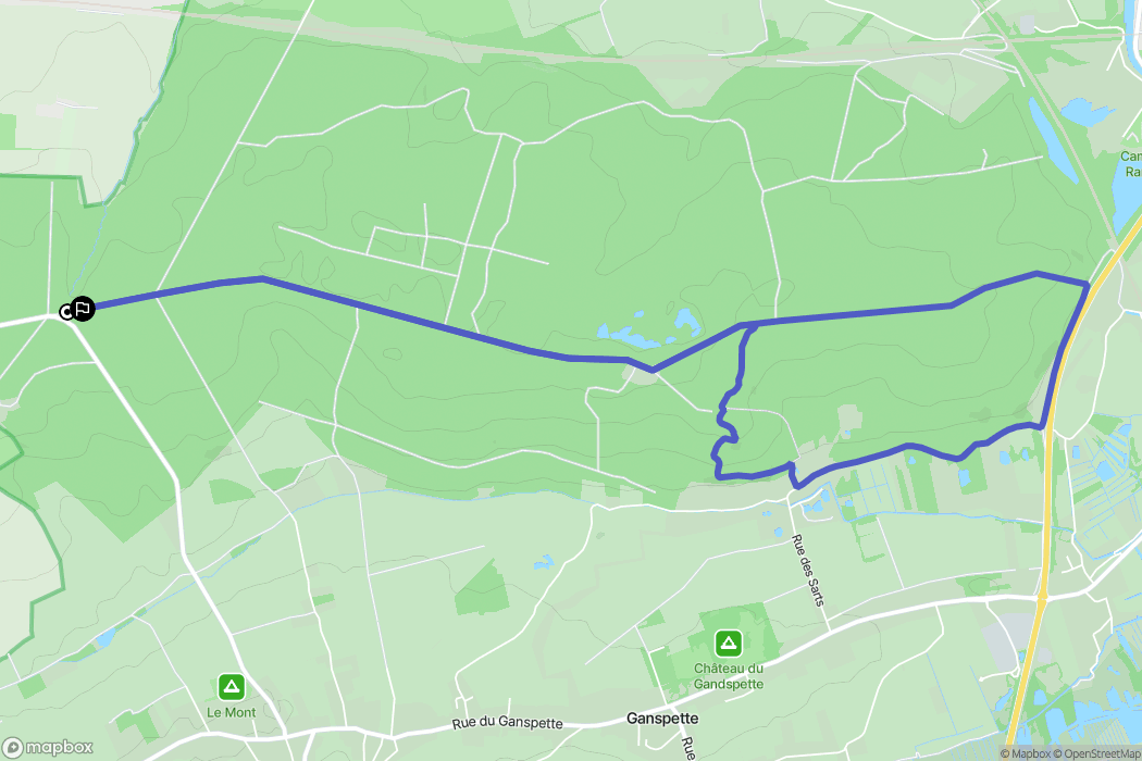 Éperlecques : carte du parcours de randonnée - France