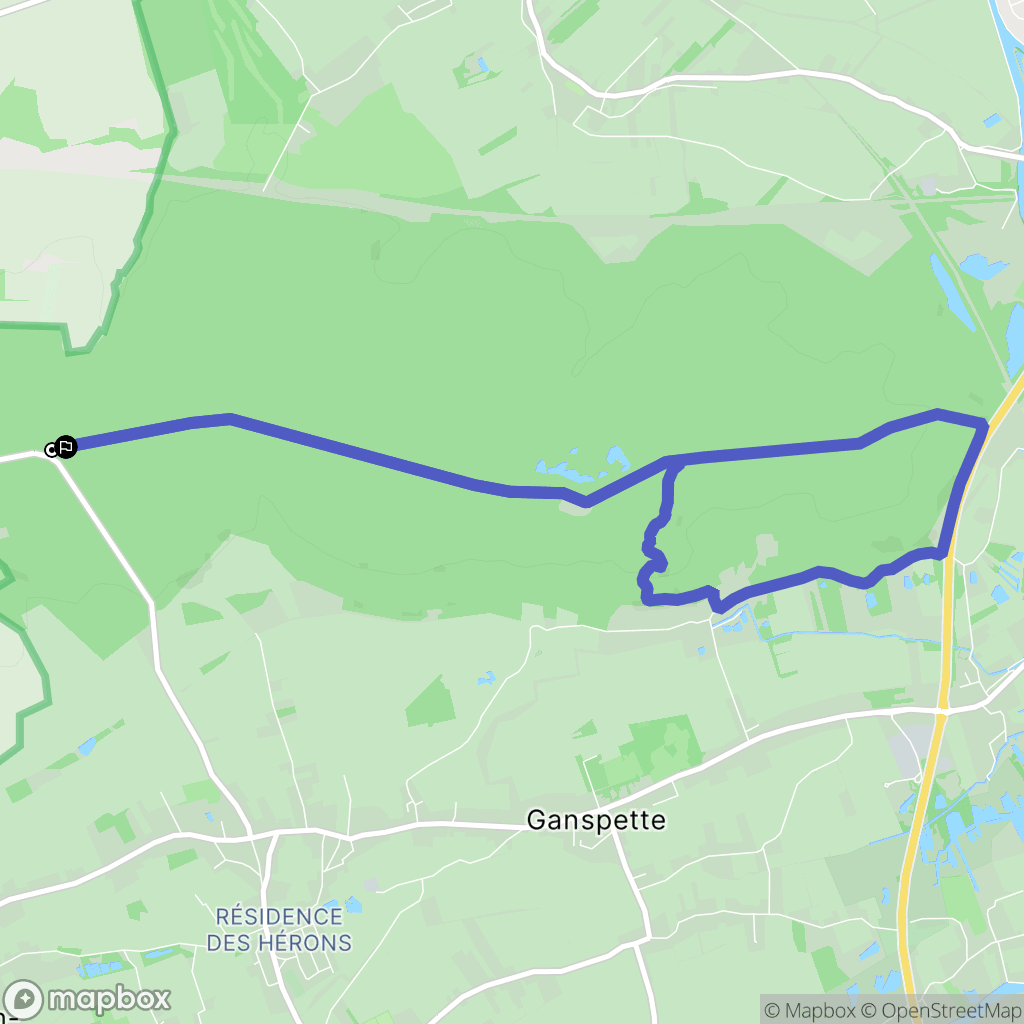 Éperlecques : carte du parcours de randonnée - France