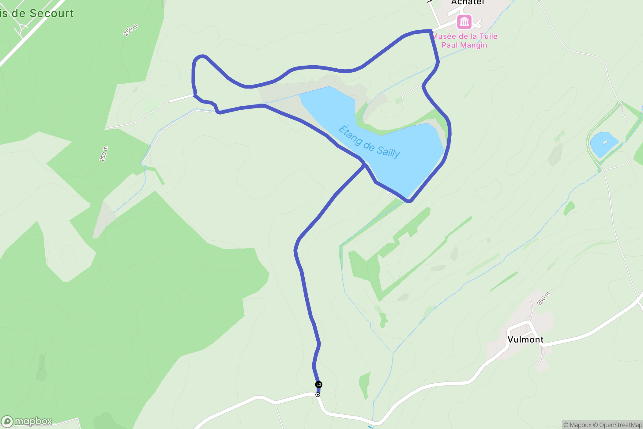 Vulmont : carte du parcours de randonnée - France