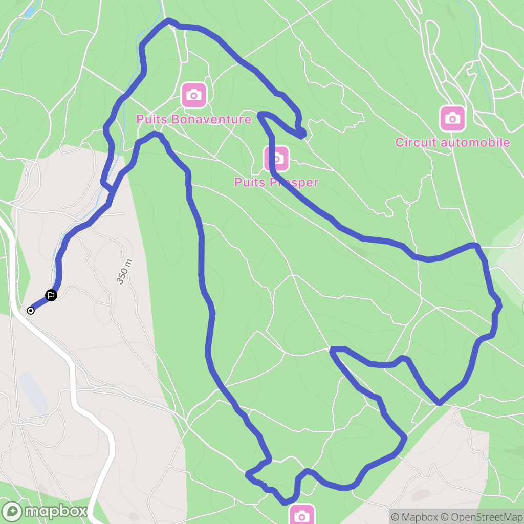 Saint-Savournin : carte du parcours de randonnée - France