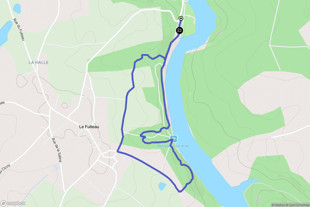 Chantonnay : carte du parcours de randonnée - France