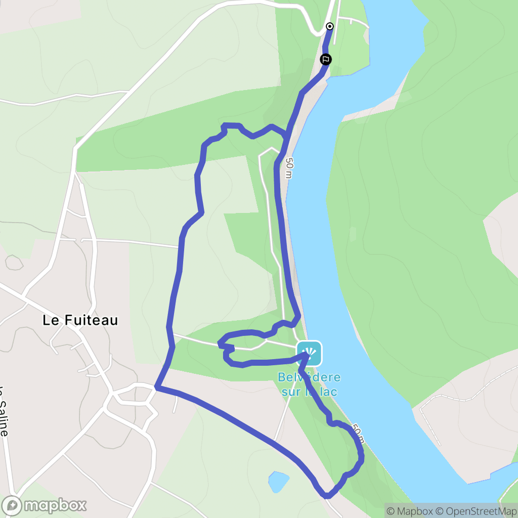 Chantonnay : carte du parcours de randonnée - France