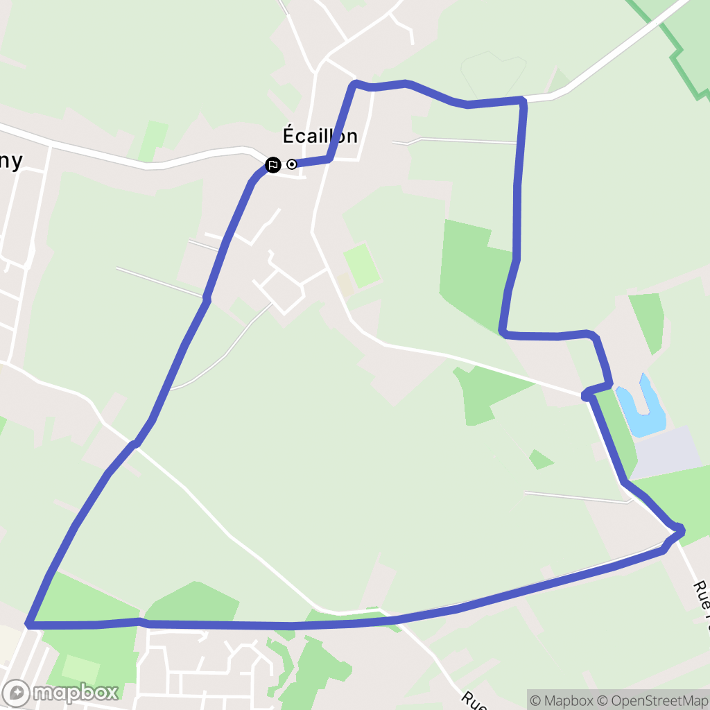 Ecaillon : carte du parcours de randonnée - France
