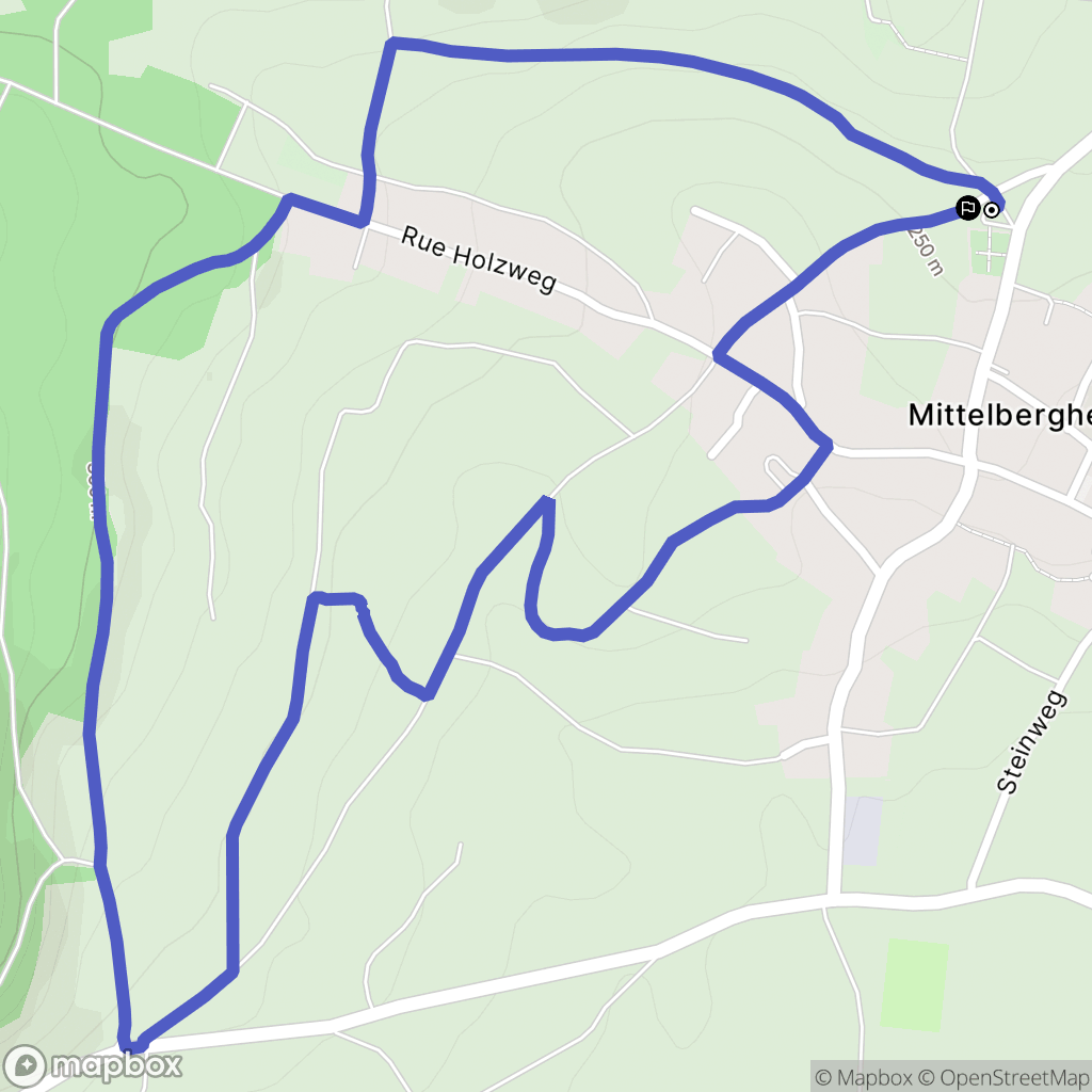 Mittelbergheim : carte du parcours de randonnée - France