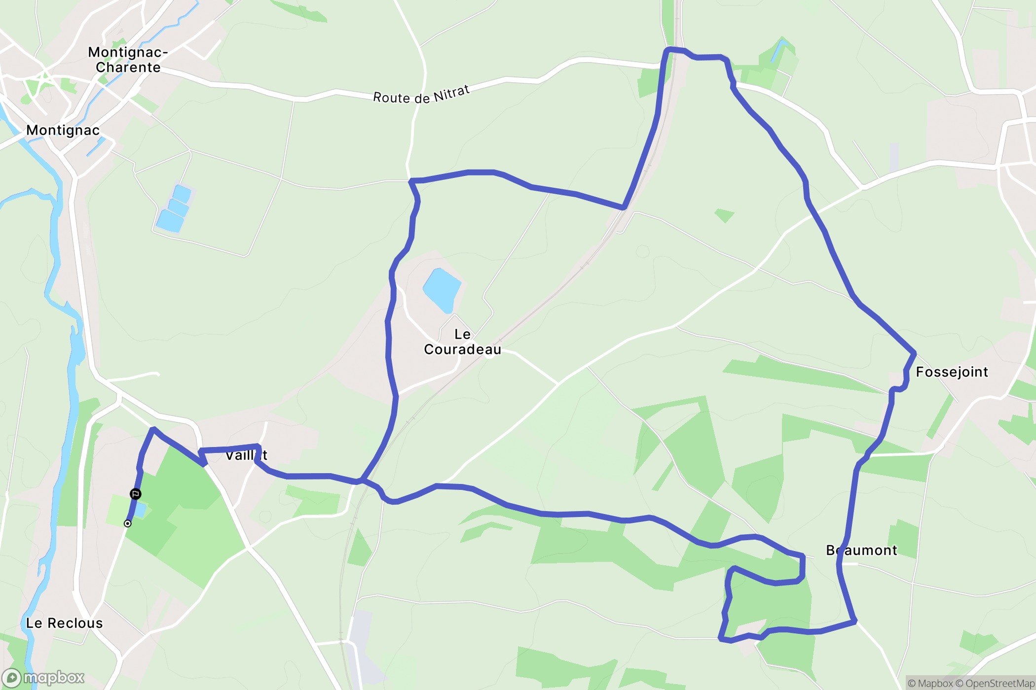 Vars : carte du parcours de randonnée - France