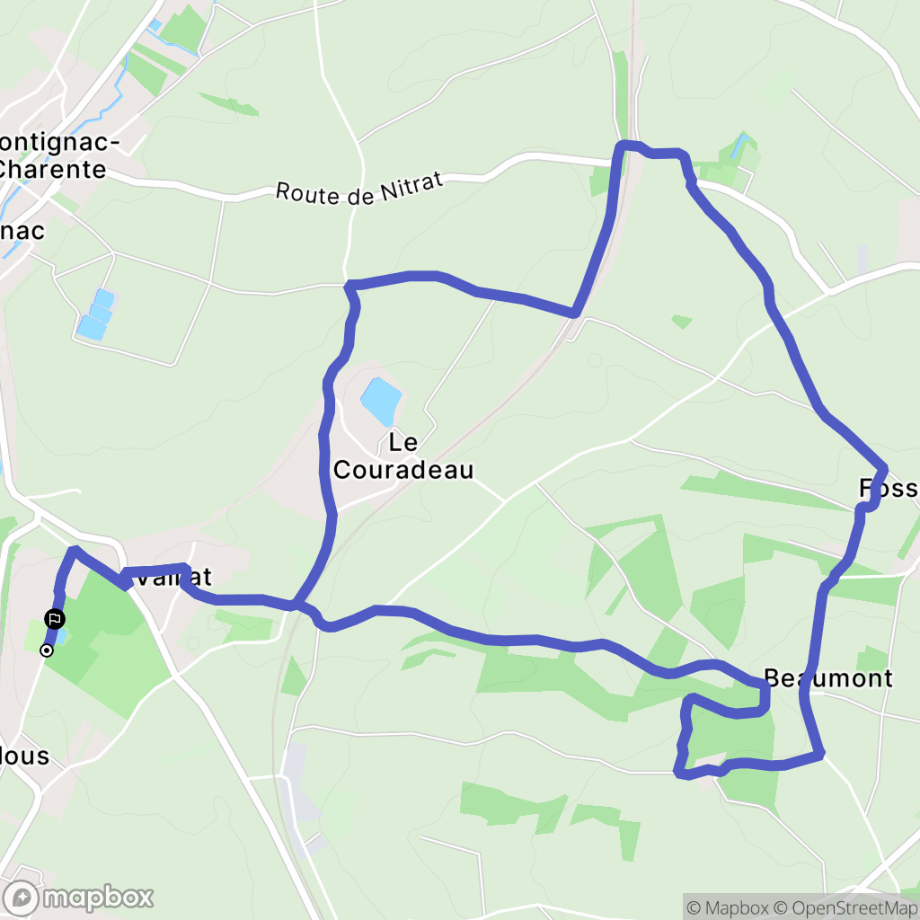 Vars : carte du parcours de randonnée - France