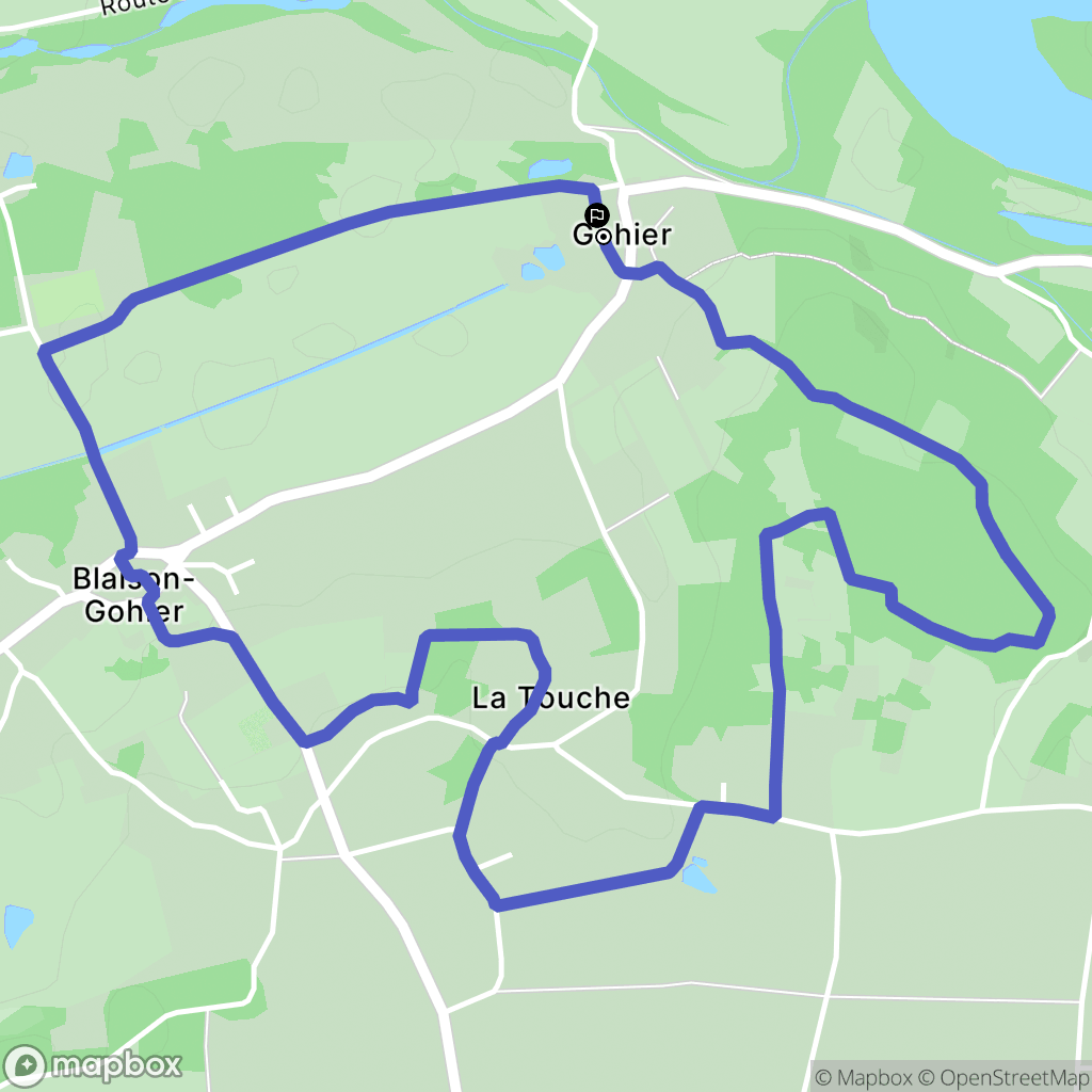 Blaison-Saint-Sulpice : carte du parcours de randonnée - France