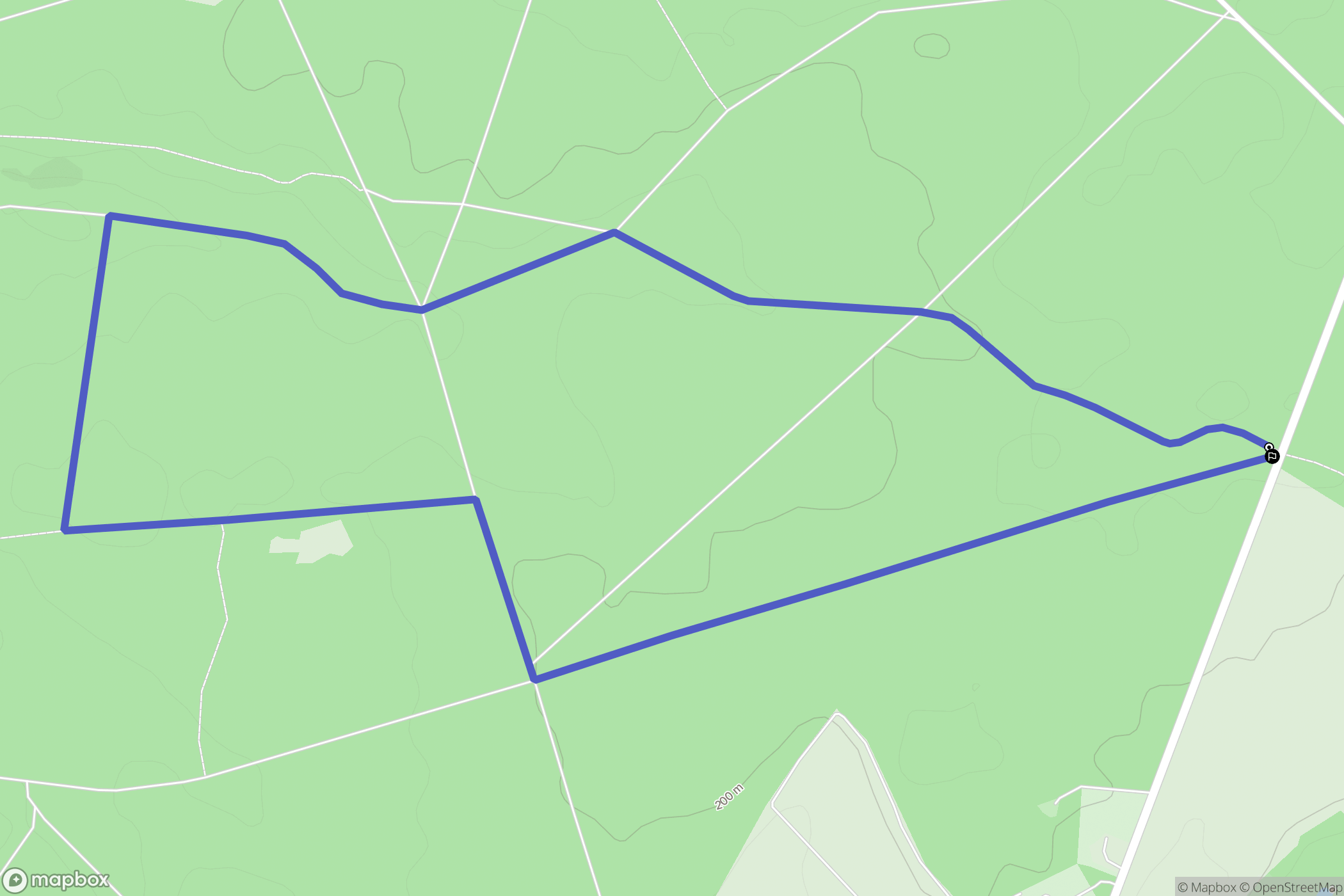 Saint-Saëns : carte du parcours de randonnée - France