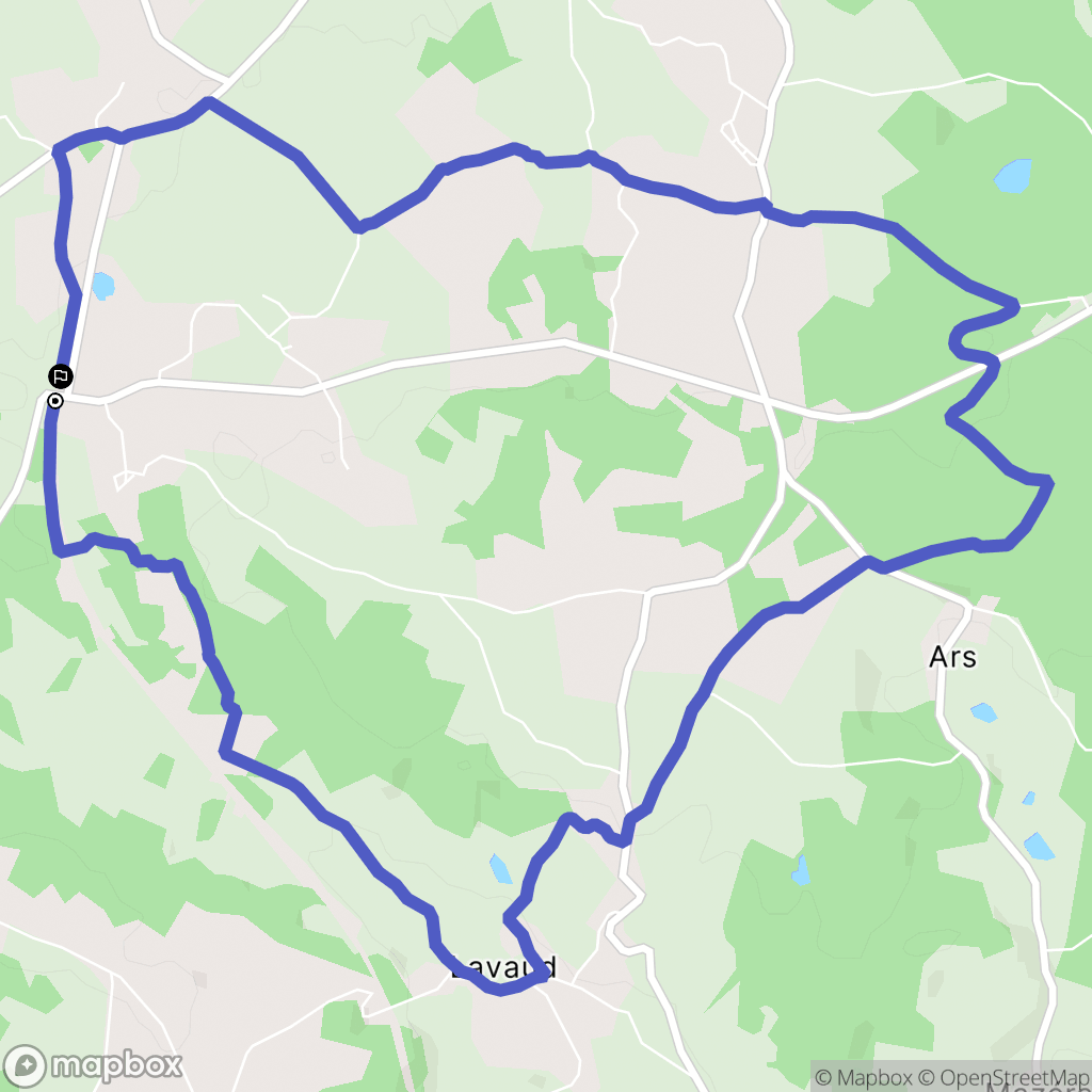 Fromental : carte du parcours de randonnée - France