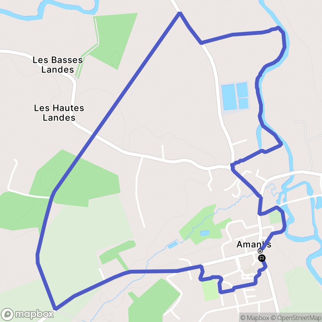 Amanlis : carte du parcours de randonnée - France