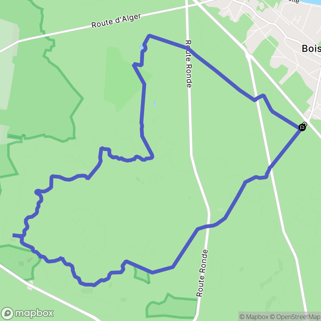 Fontainebleau : carte du parcours de randonnée - France