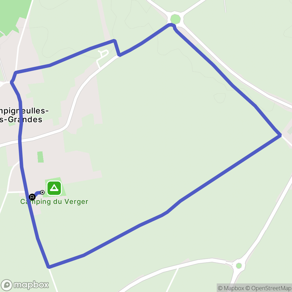 Campigneulles-les-Grandes : carte du parcours de randonnée - France