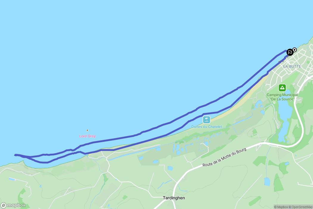 Wissant : carte du parcours de randonnée - France