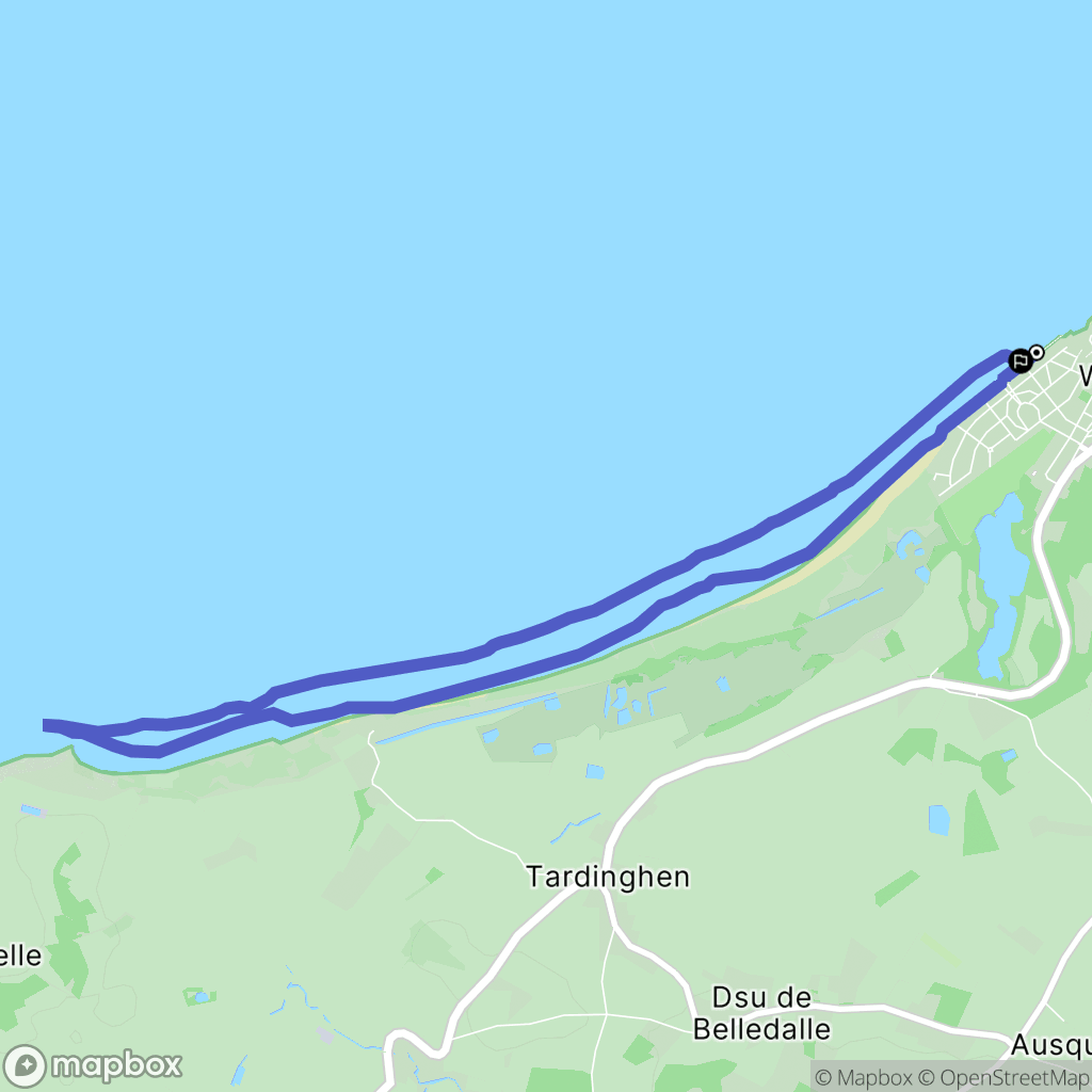 Wissant : carte du parcours de randonnée - France