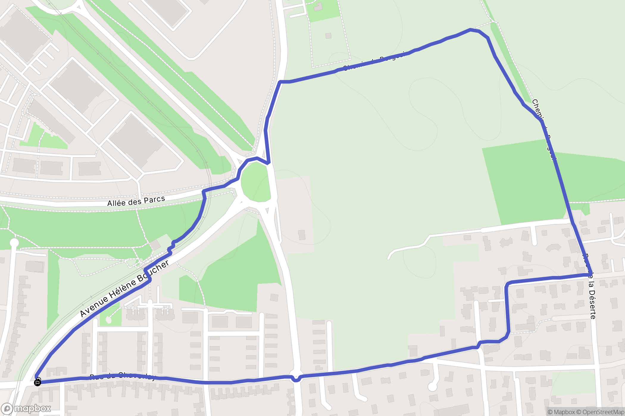 Saint-Priest : carte du parcours de randonnée - France