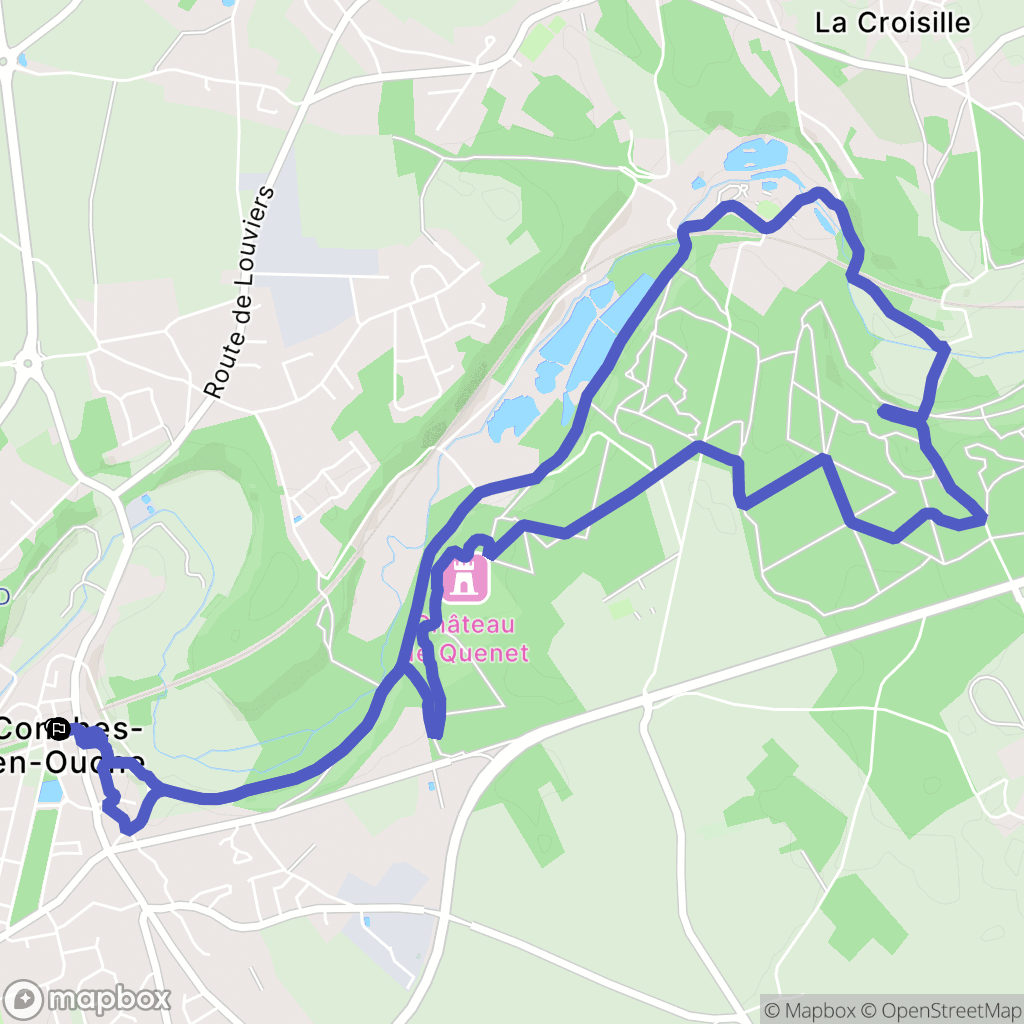 Conches-en-Ouche : carte du parcours de randonnée - France