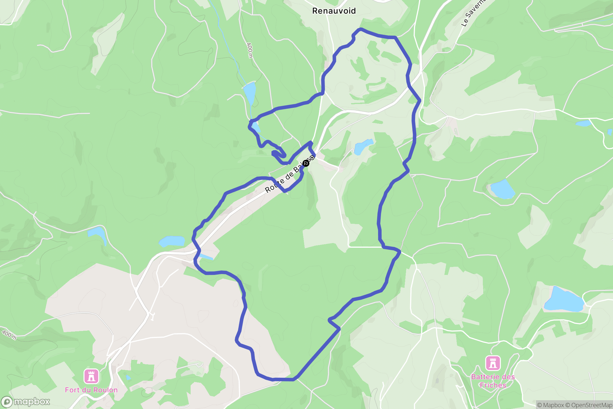 Renauvoid : carte du parcours de randonnée - France