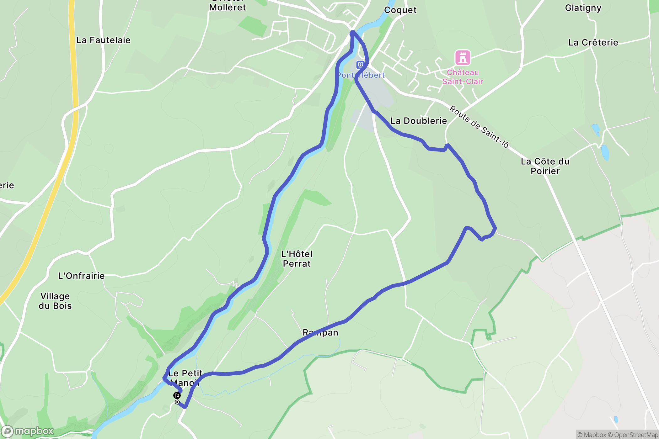 Rampan : carte du parcours de randonnée - France