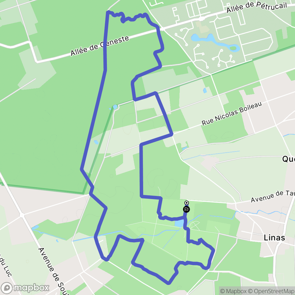 Blanquefort : carte du parcours de randonnée - France