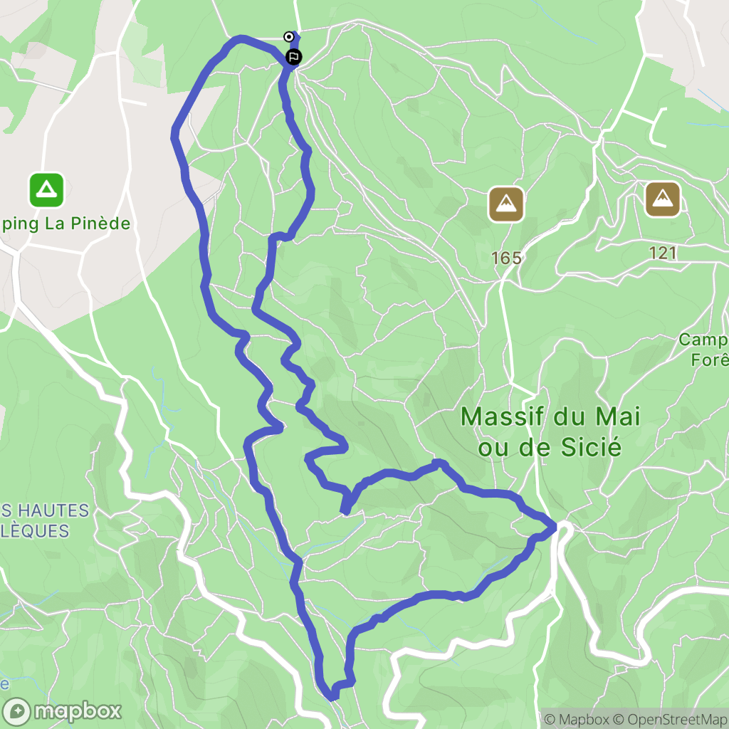 Six-Fours-les-Plages : carte du parcours de randonnée - France