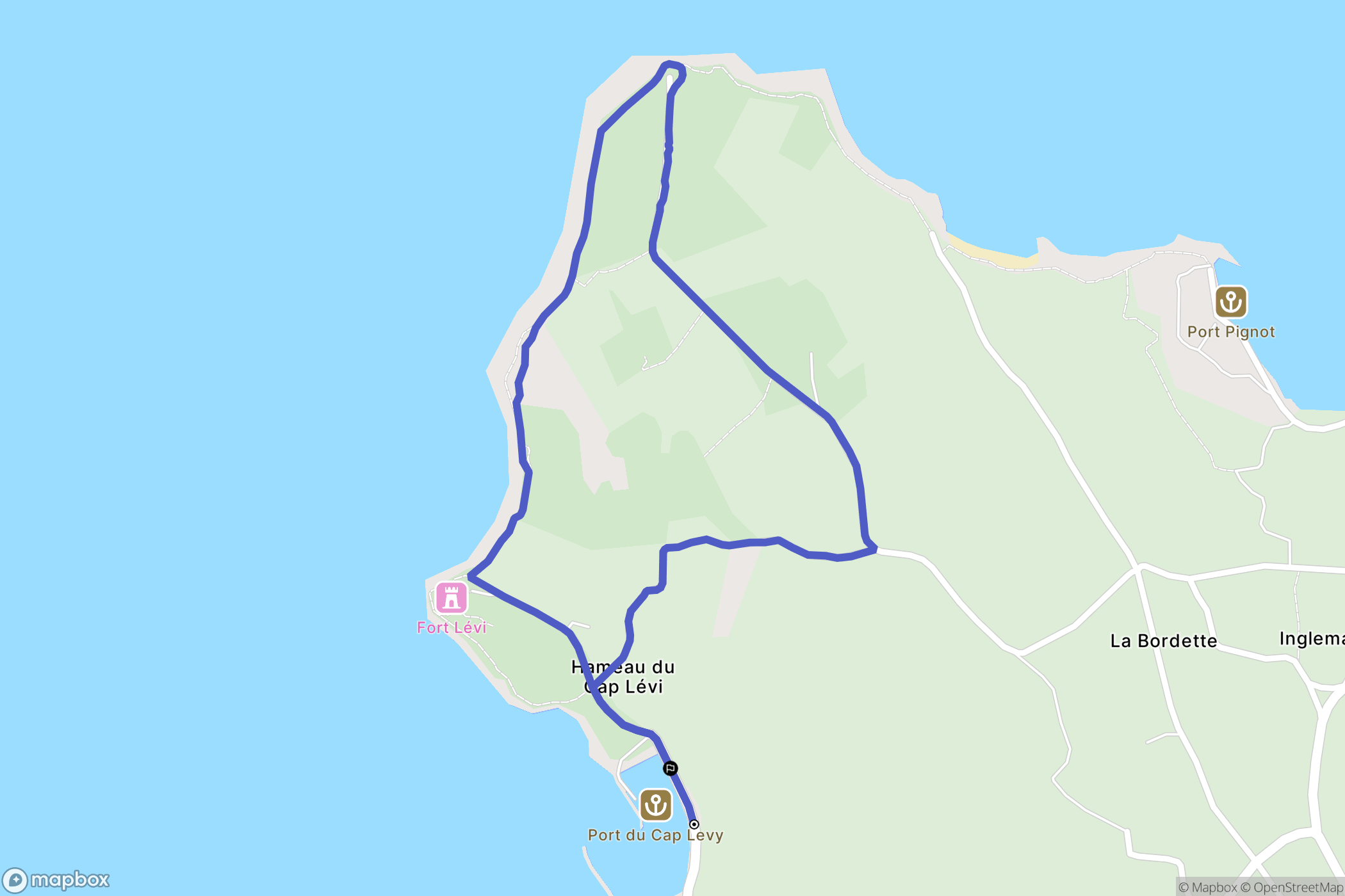 Fermanville : carte du parcours de randonnée - France