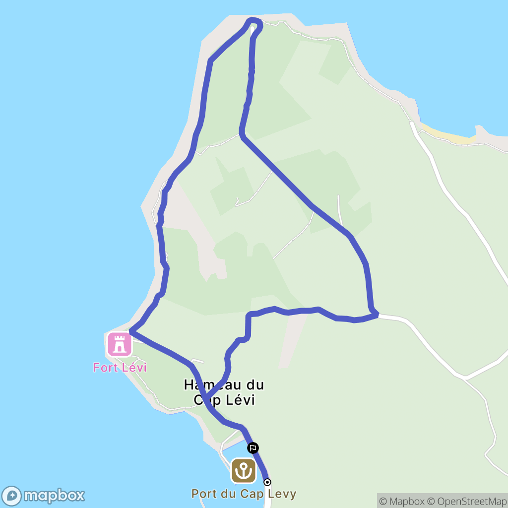 Fermanville : carte du parcours de randonnée - France