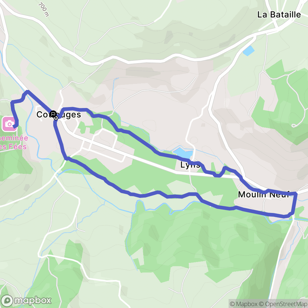 Saint-Diéry : carte du parcours de randonnée - France