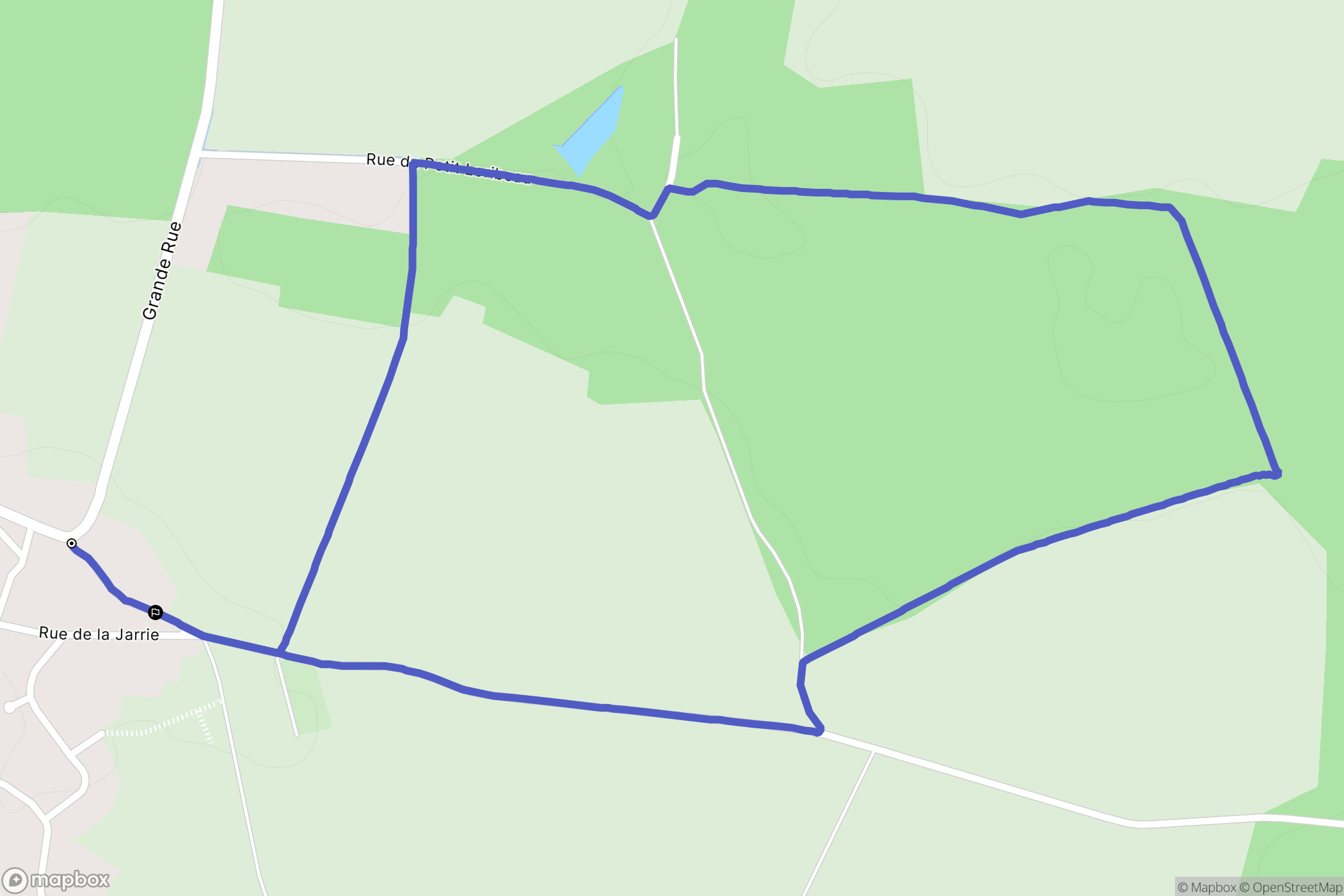 Châtres : carte du parcours de randonnée - France