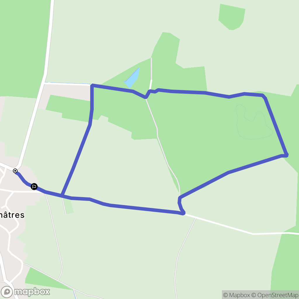 Châtres : carte du parcours de randonnée - France