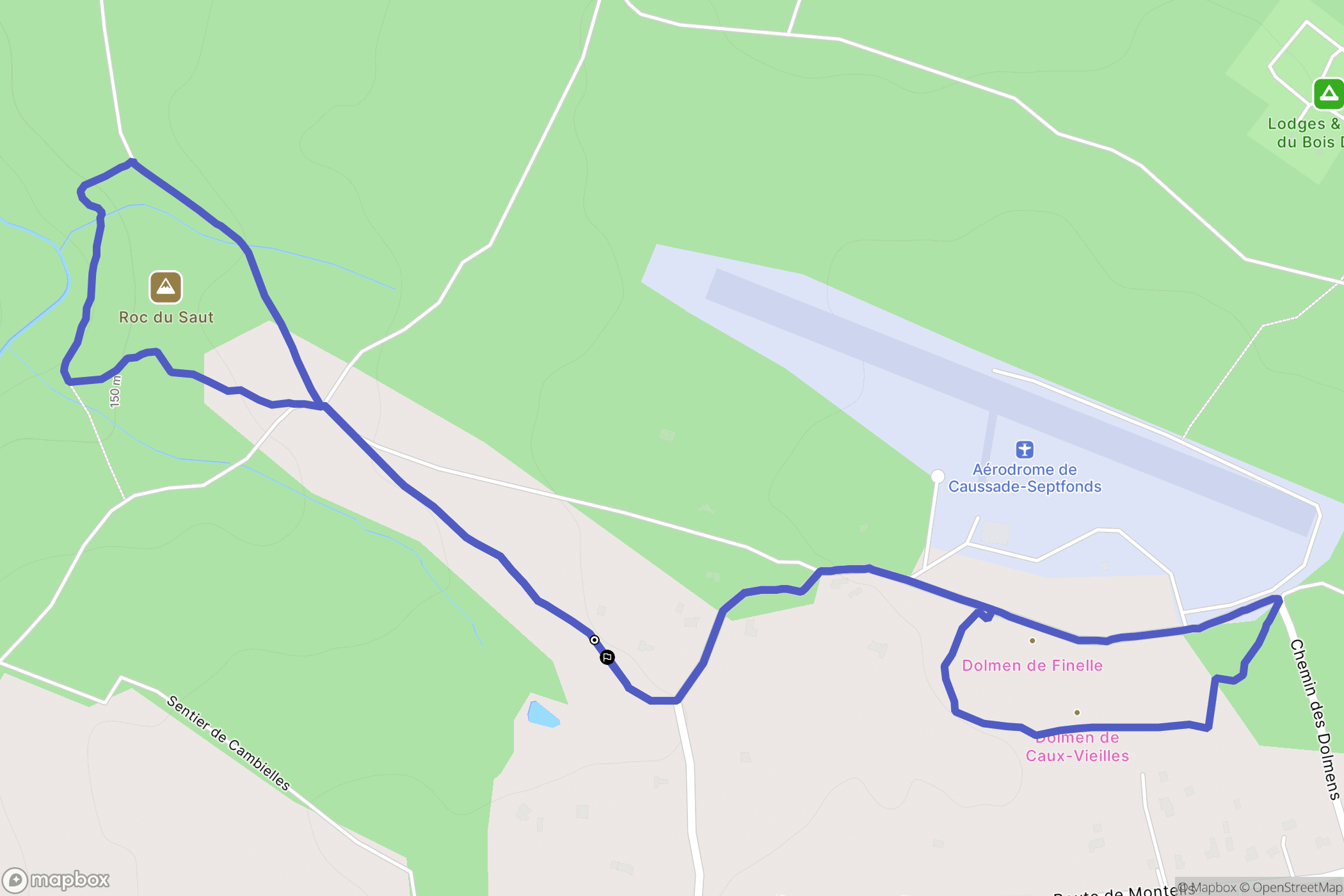 Septfonds : carte du parcours de randonnée - France