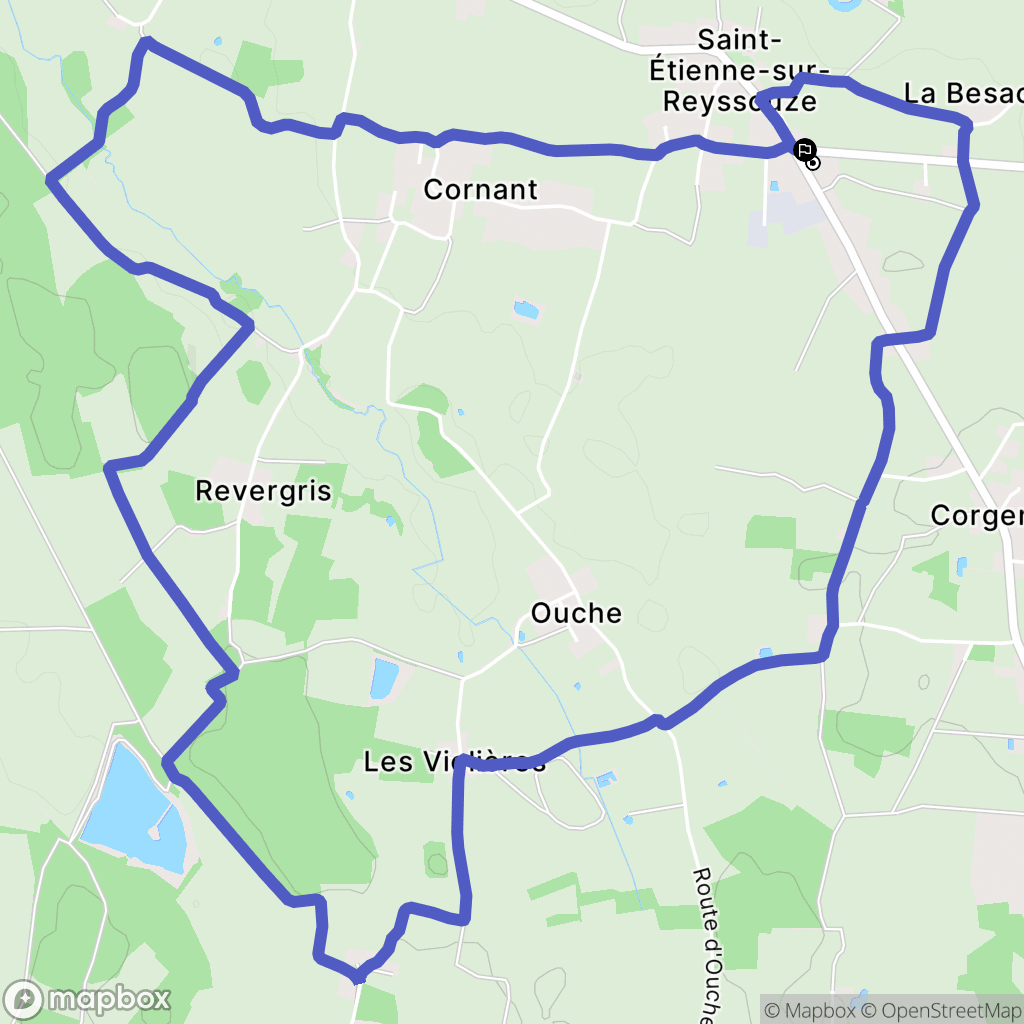 Saint-Étienne-sur-Reyssouze : carte du parcours de randonnée - France