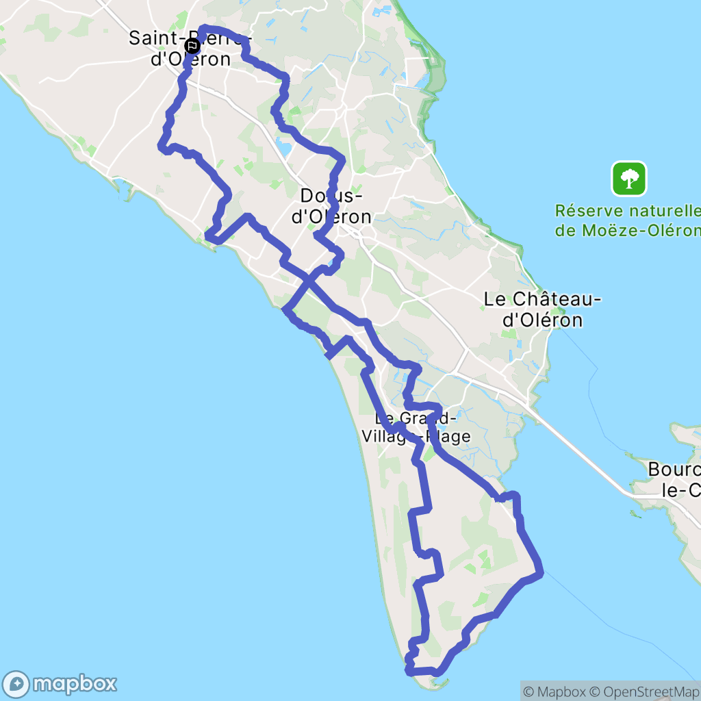 Saint-Pierre-d'Oléron : carte du parcours de randonnée - France