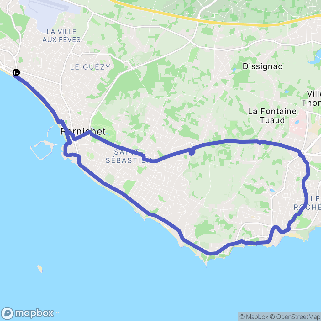 La Baule-Escoublac : carte du parcours de randonnée - France