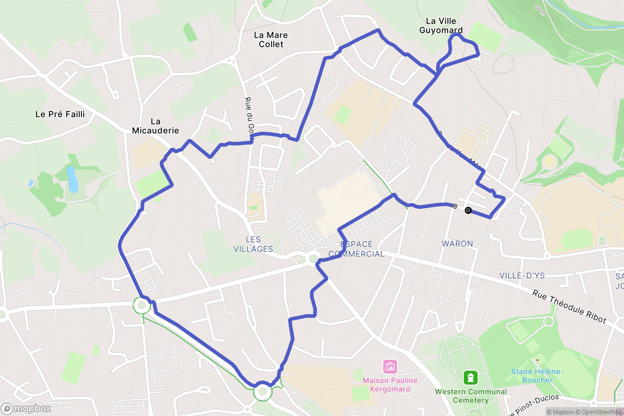 Saint-Brieuc : carte du parcours de randonnée - France