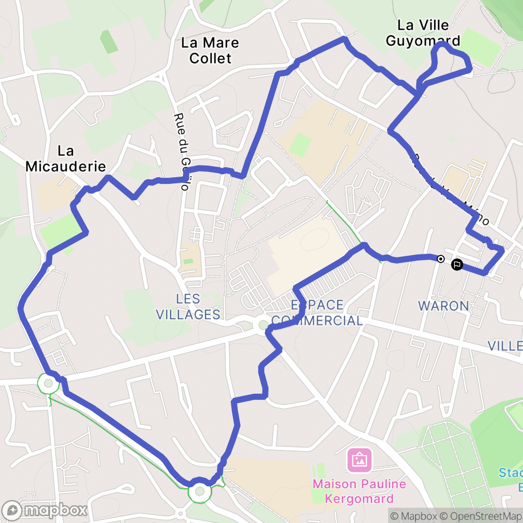 Saint-Brieuc : carte du parcours de randonnée - France