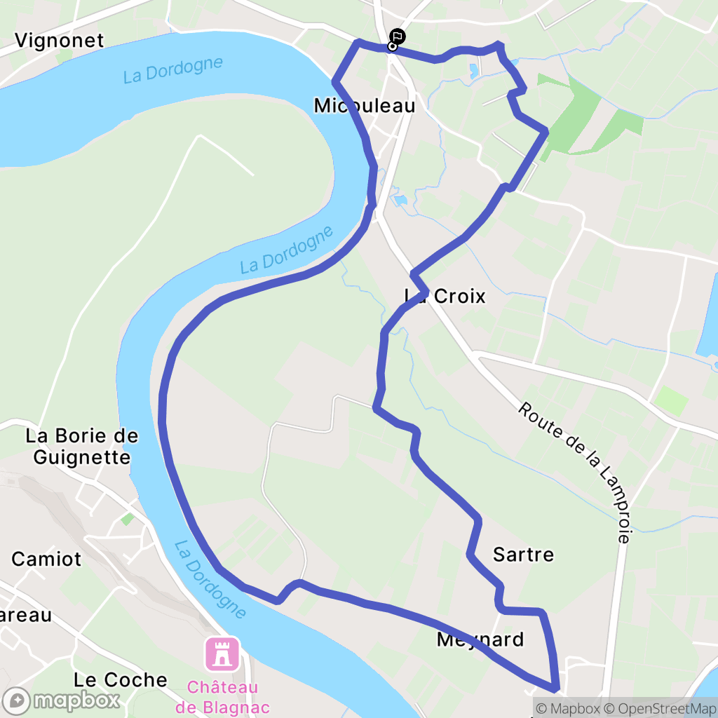 Vignonet : carte du parcours de randonnée - France