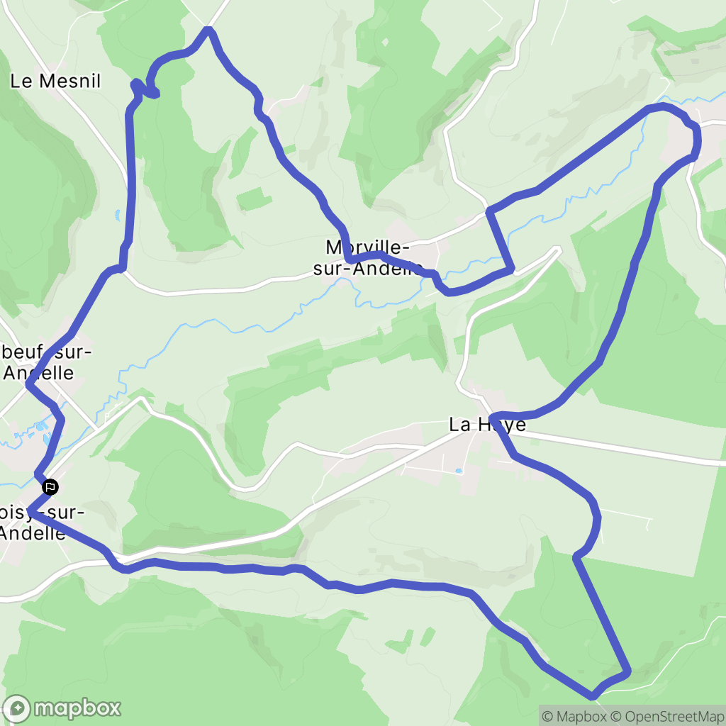 Croisy-sur-Andelle : carte du parcours de randonnée - France
