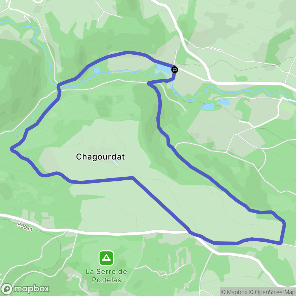 Chanonat : carte du parcours de randonnée - France