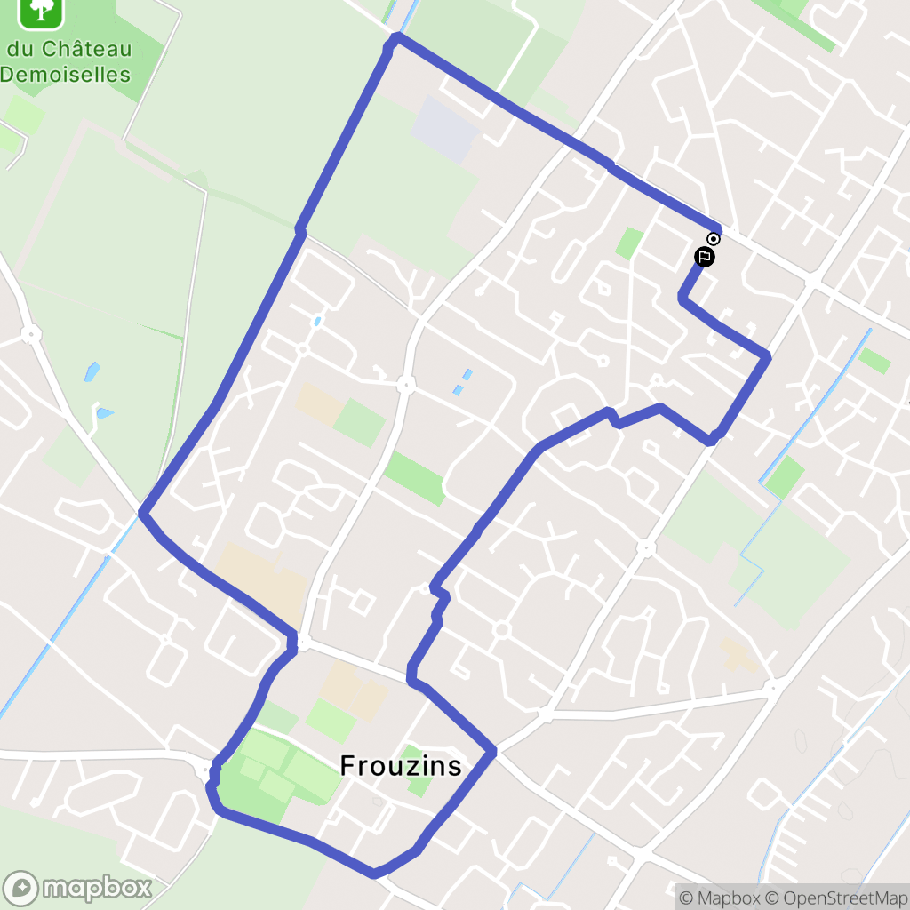 Villeneuve-Tolosane : carte du parcours de randonnée - France