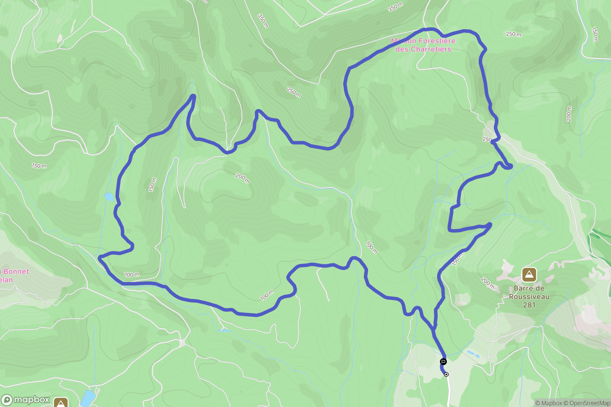 Saint-Raphaël : carte du parcours de randonnée - France