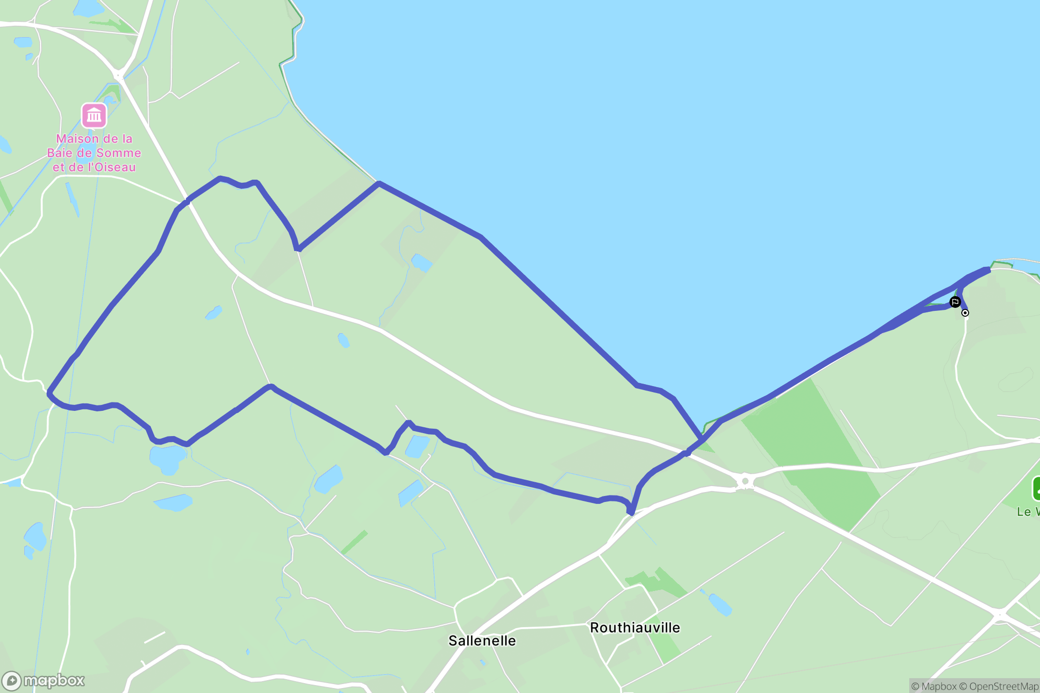 Saint-Valery-sur-Somme : carte du parcours de randonnée - France