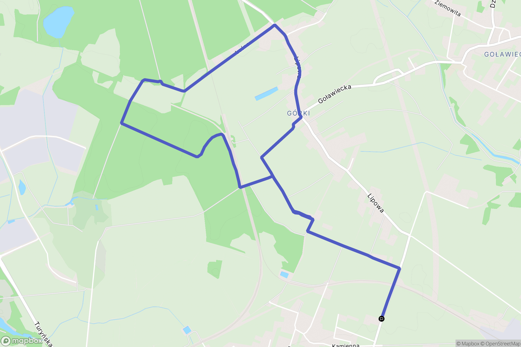 Bieruń: mapa trasy - Poland
