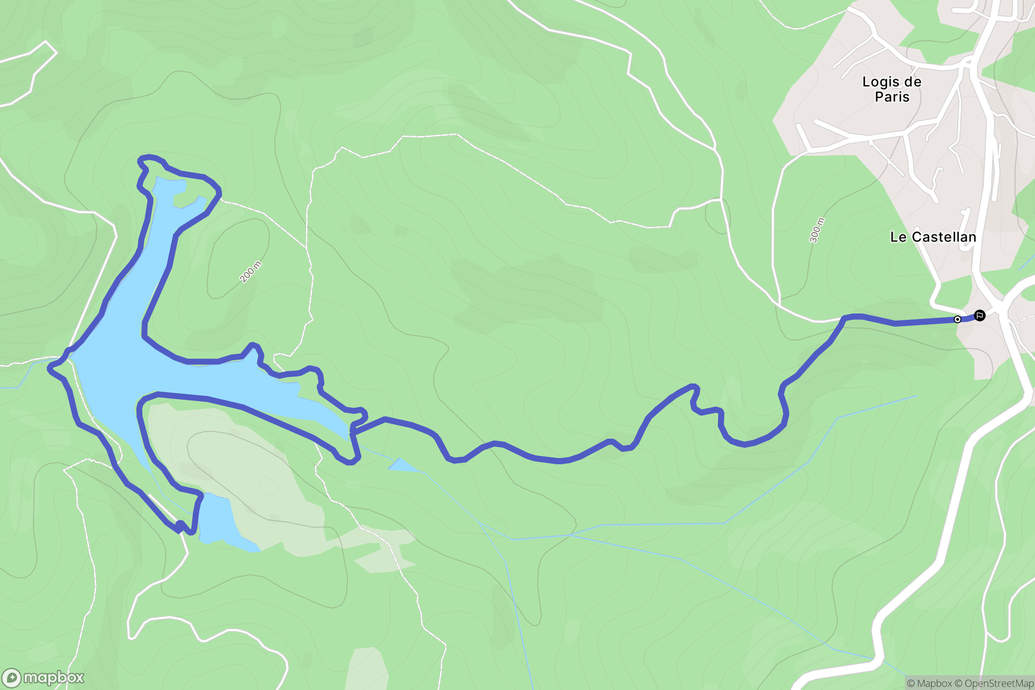 Fréjus : carte du parcours de randonnée - France