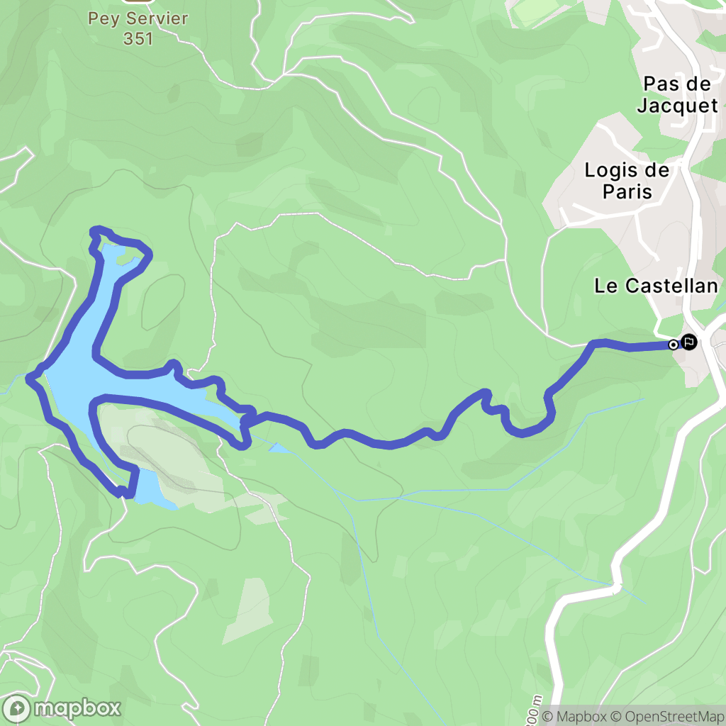 Fréjus : carte du parcours de randonnée - France