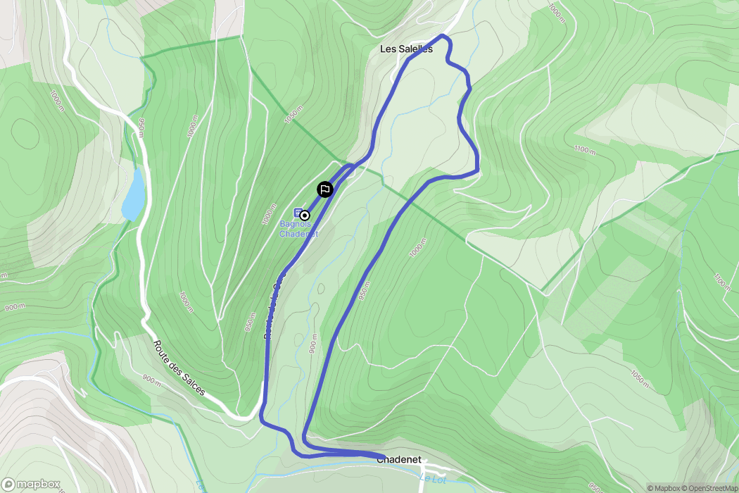 Chadenet : carte du parcours de randonnée - France
