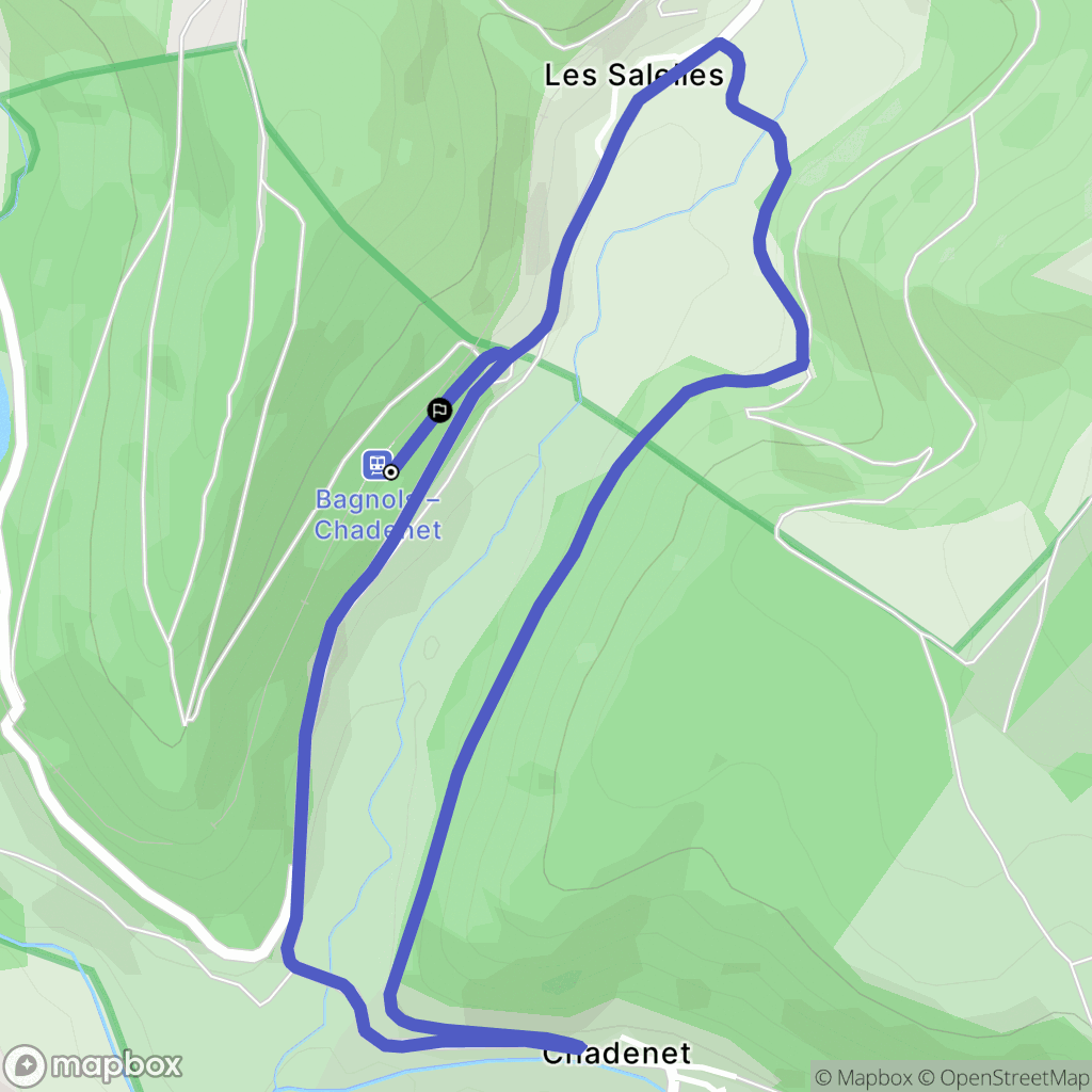 Chadenet : carte du parcours de randonnée - France