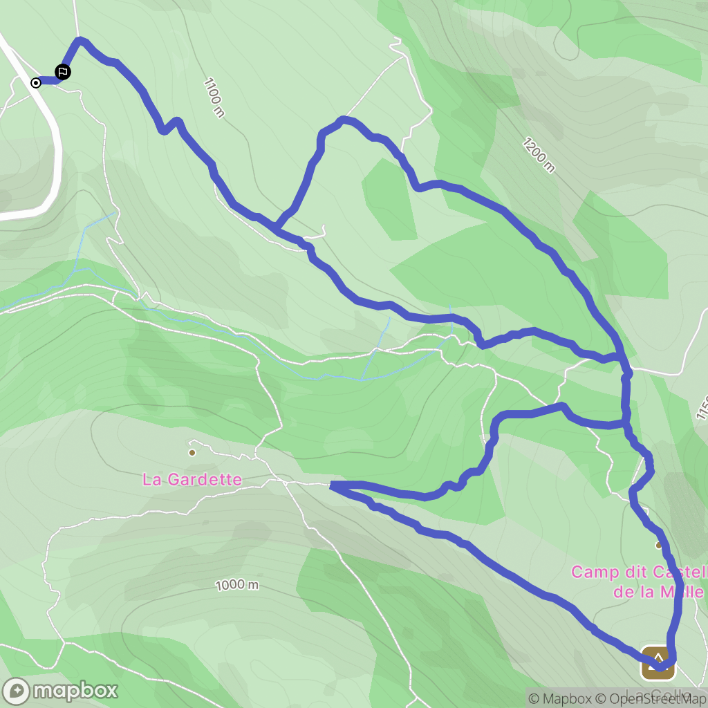 Saint-Vallier-de-Thiey : carte du parcours de randonnée - France