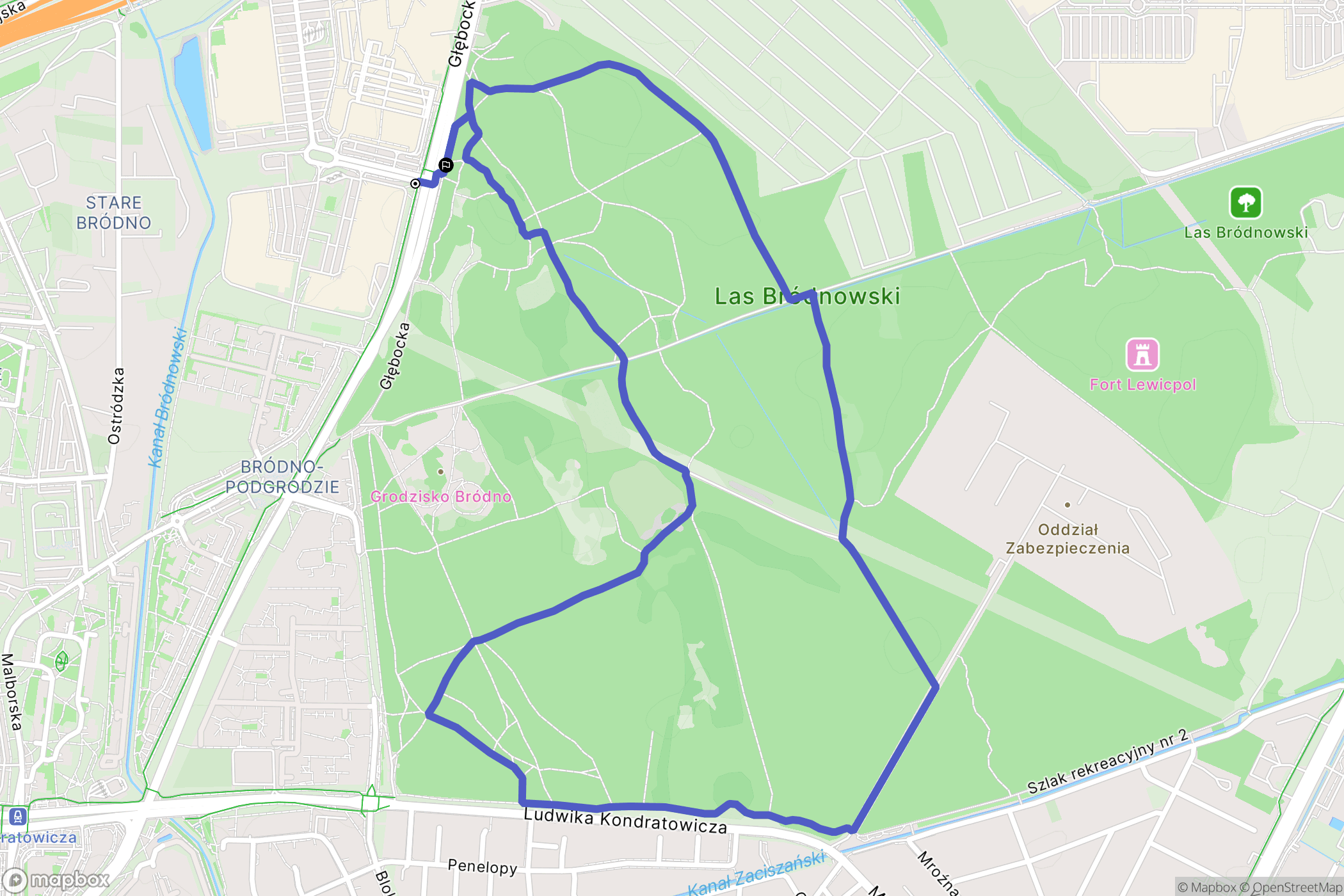 Warszawa: mapa trasy - Poland